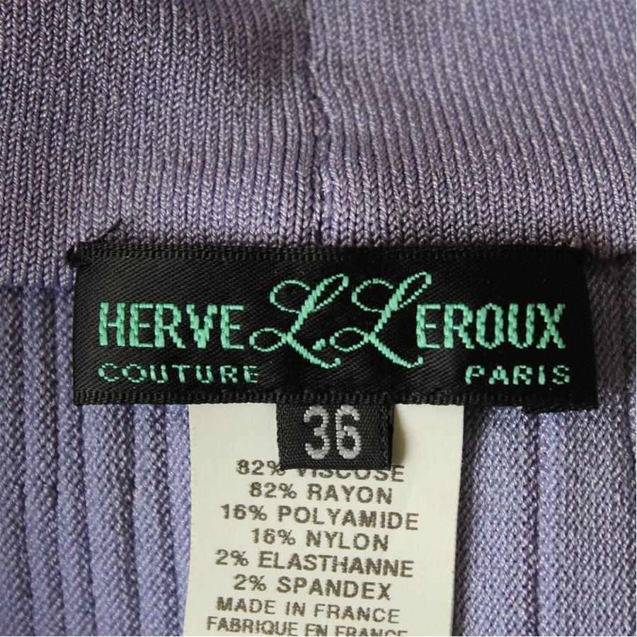 Gray Herve Leroux Stretch dress size 40 For Sale