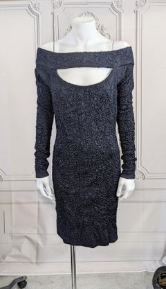 Stretch Silk Cloque Wiggle Dress, Studio VL