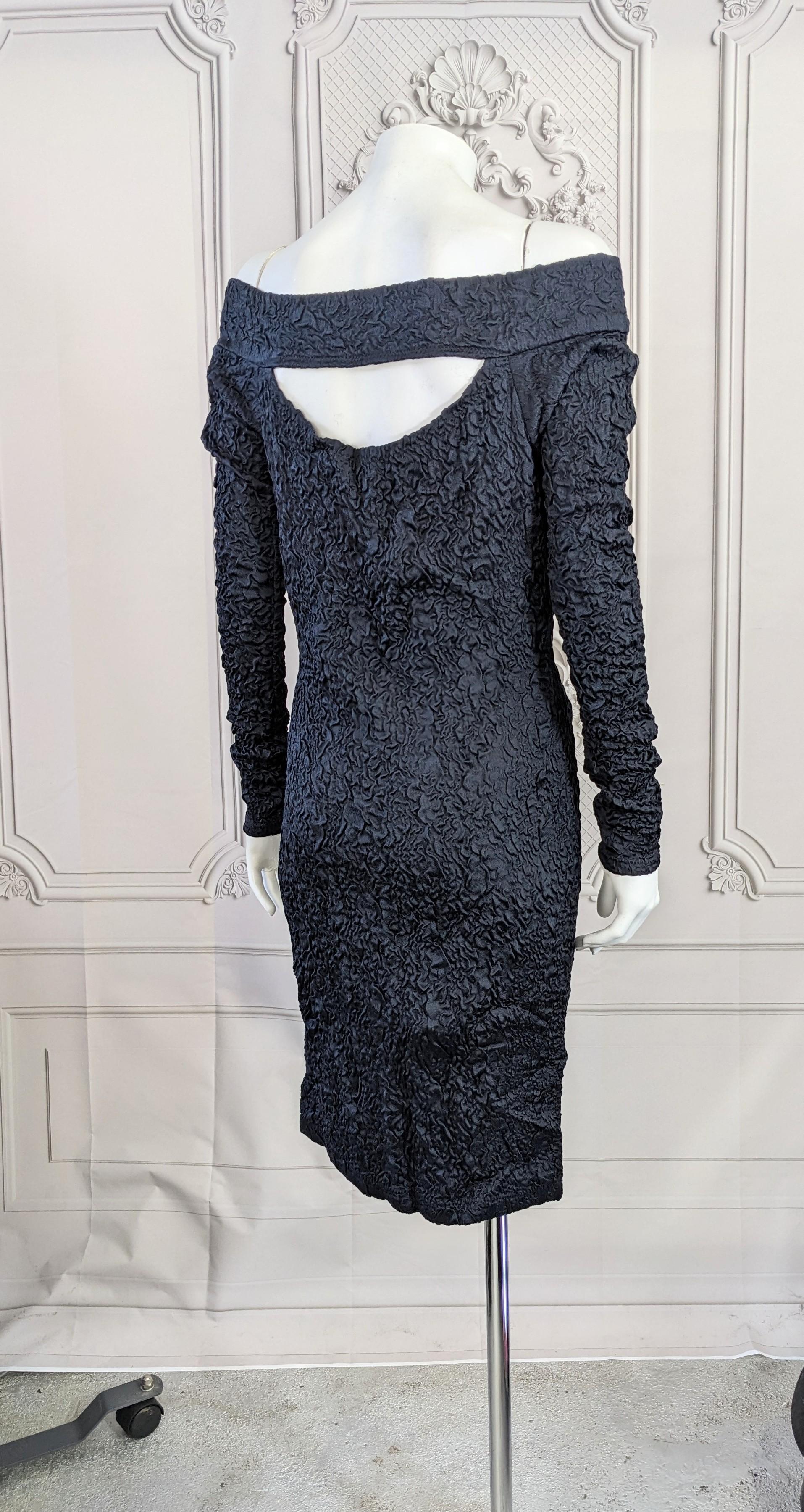 Women's Stretch Silk Cloque Wiggle Dress, Studio VL For Sale