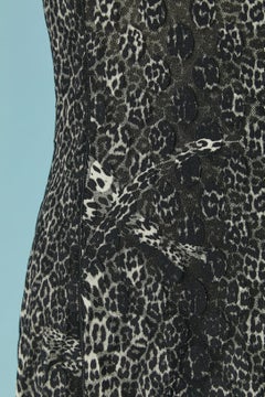Robe en tulle extensible avec imprimé léopard et appliqué Jean Paul Gaultier Soleil
