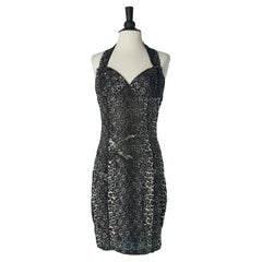 Stretch tulle dress with leopard print and appliqué Jean-Paul Gaultier Soleil