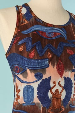 Stretch tulle printed tank-top GAULTIER JEANS