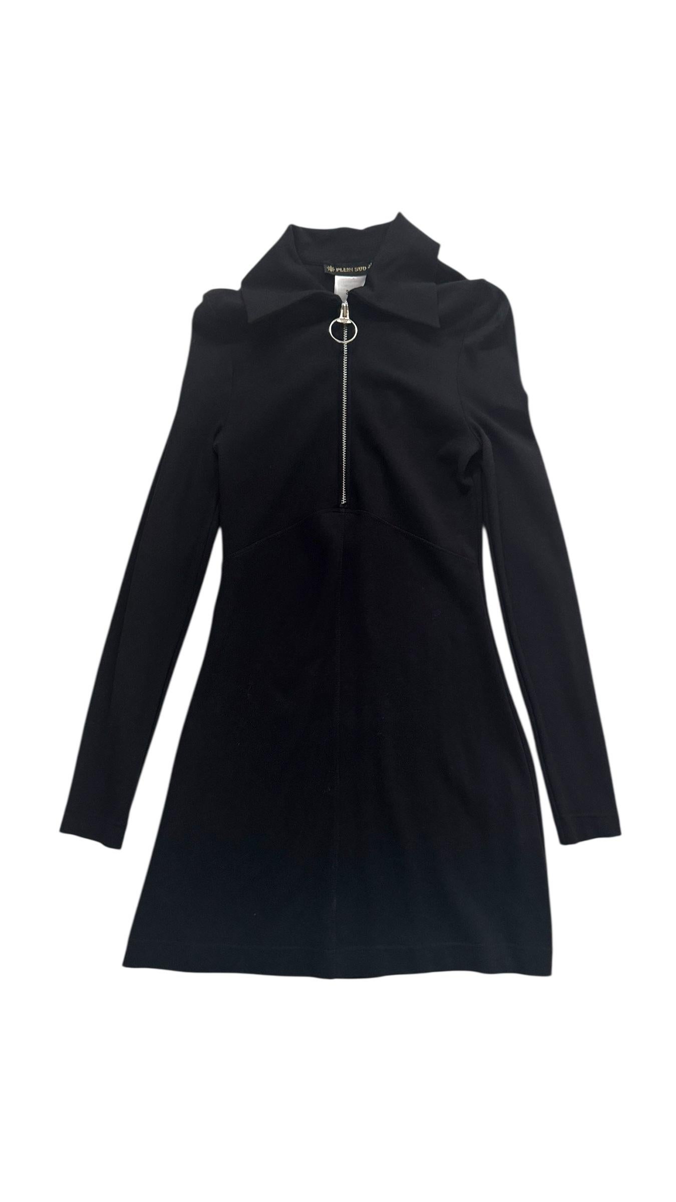 Donna Stretch Zip-Front Mini Dress by Plein Sud - No import duty, we pay for it! in vendita