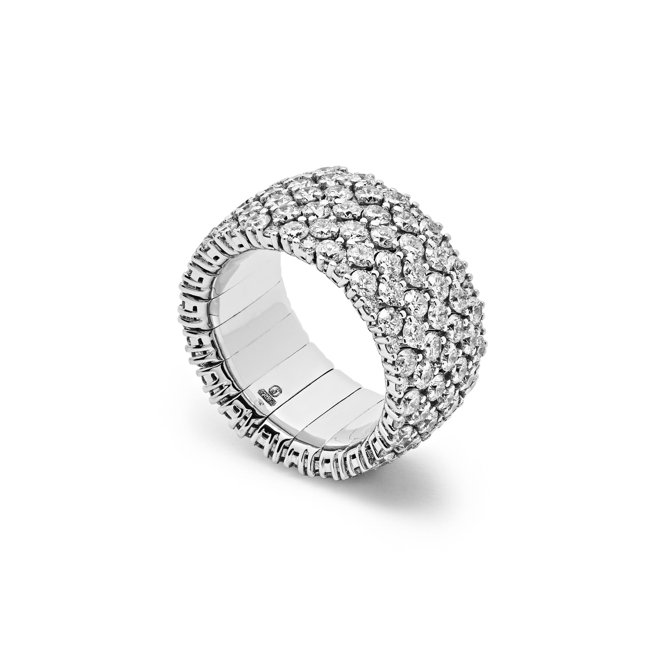  Dehnbarer Diamant-Gobelin-Ring (Tropfenschliff) im Angebot
