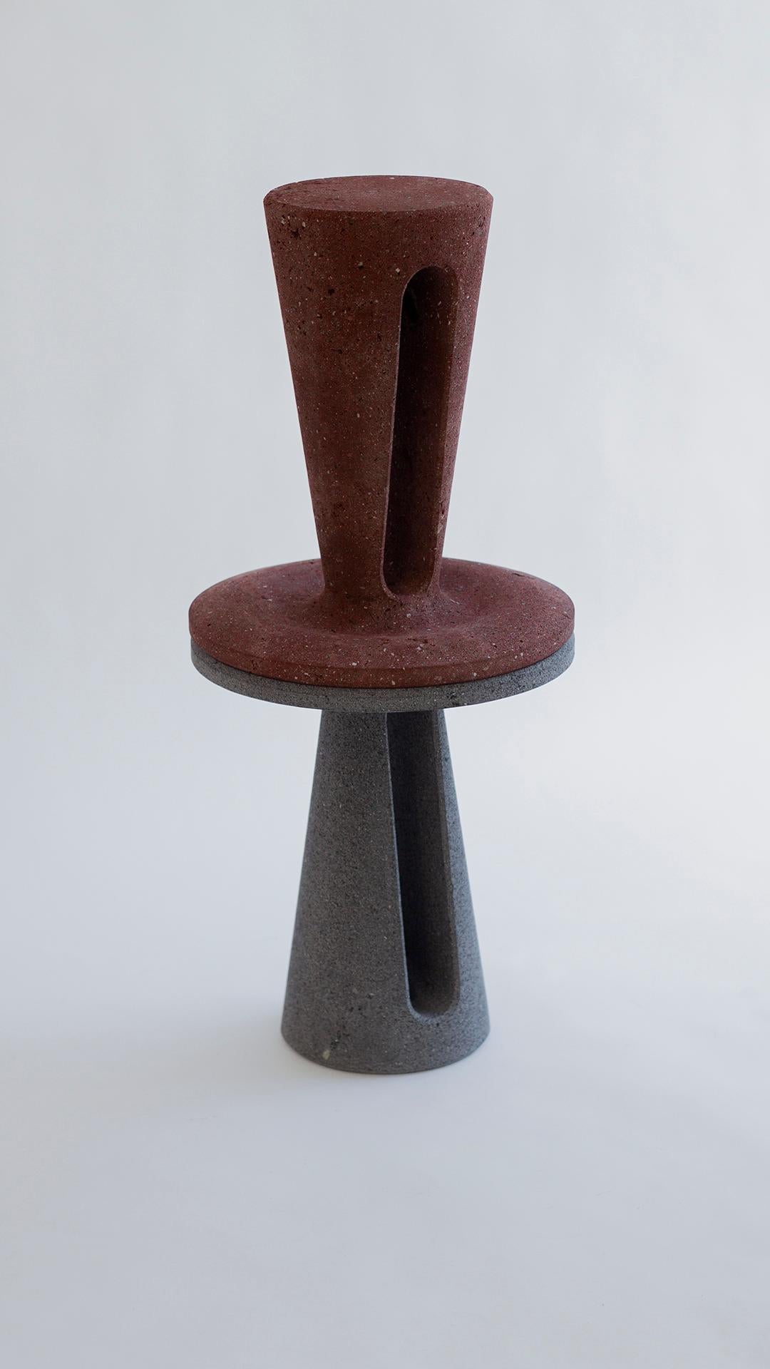Lava Striata, Side-Table Made of Volcanic Stone by CMX For Sale