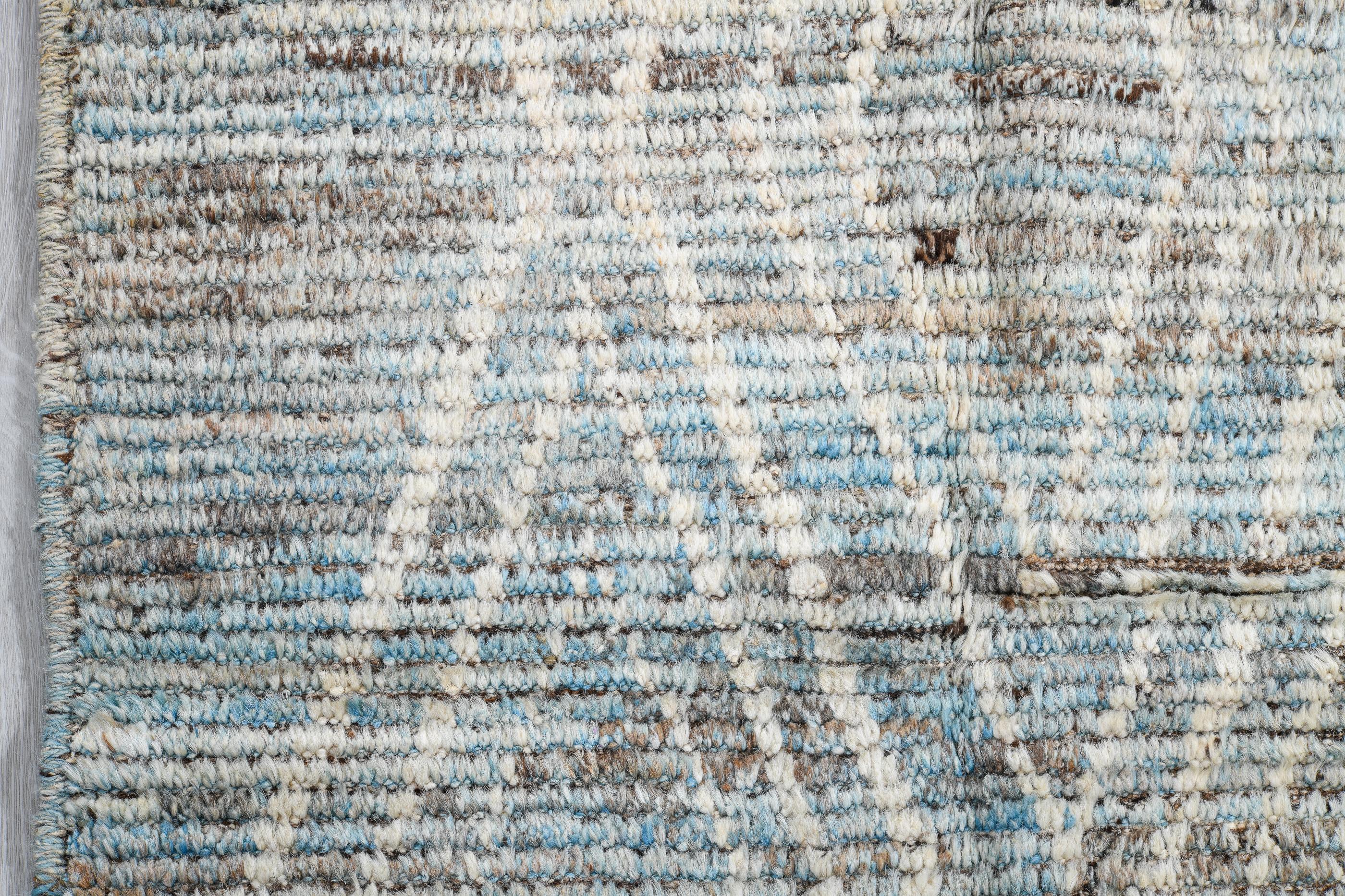 Striated Blue Black Tulu In Excellent Condition For Sale In New York, NY