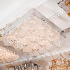 Striated Glass Element Flush Mount