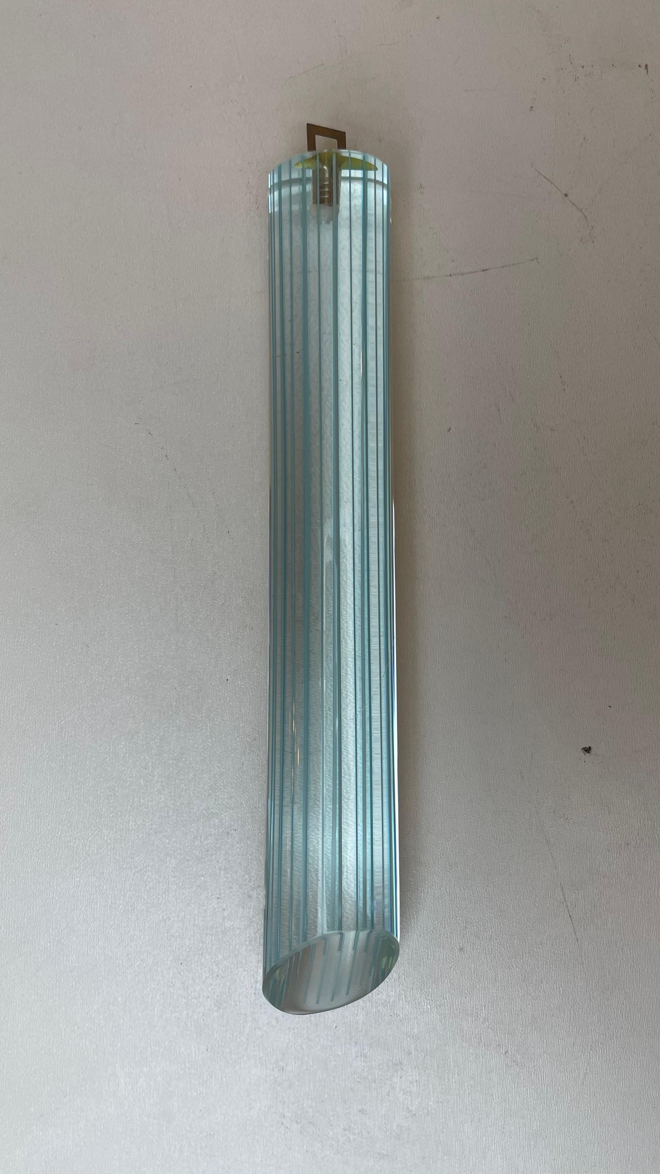 Striated Murano Ceiling Lamp, 1980s For Sale 3