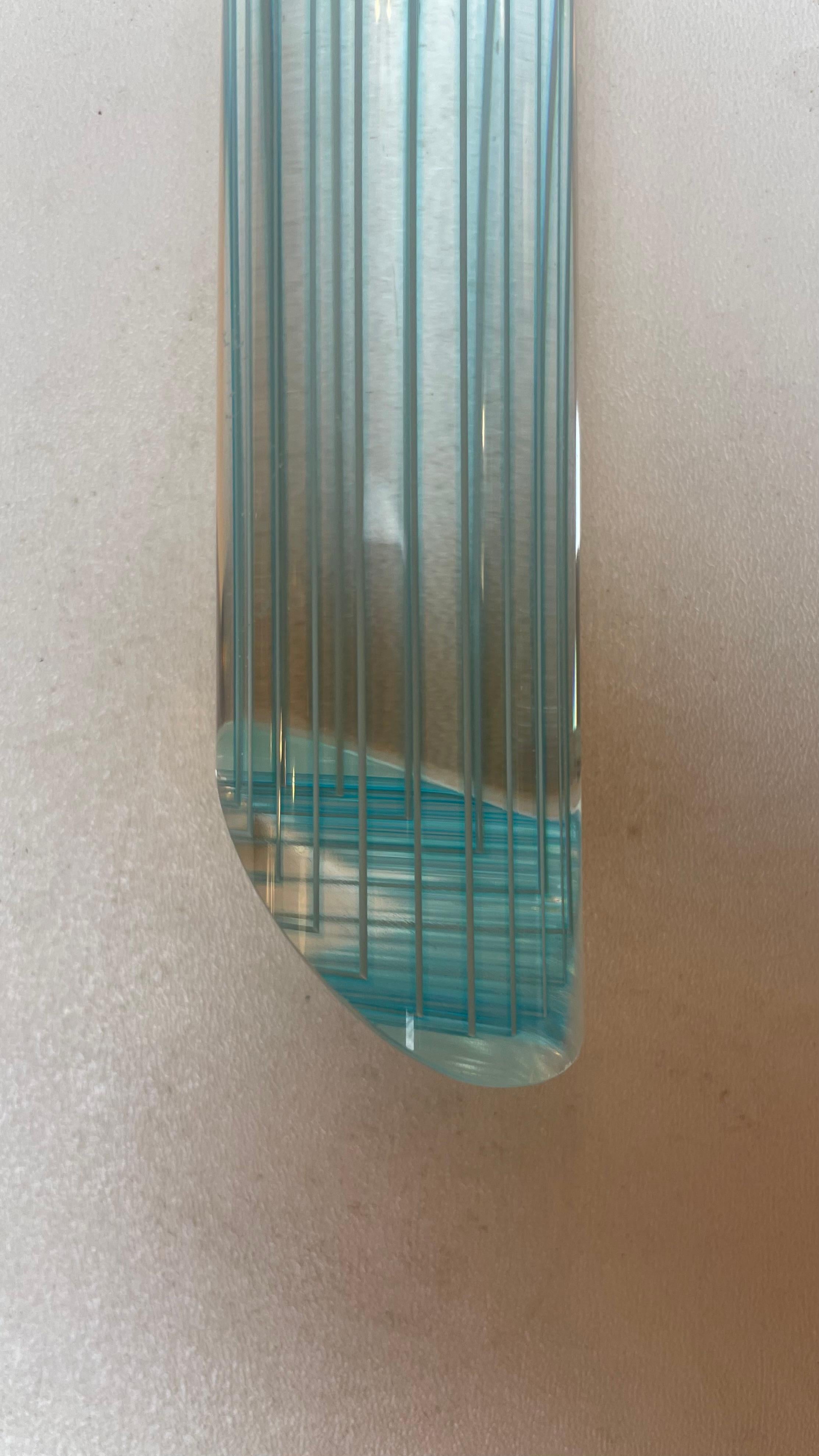 Striated Murano Ceiling Lamp, 1980s For Sale 4