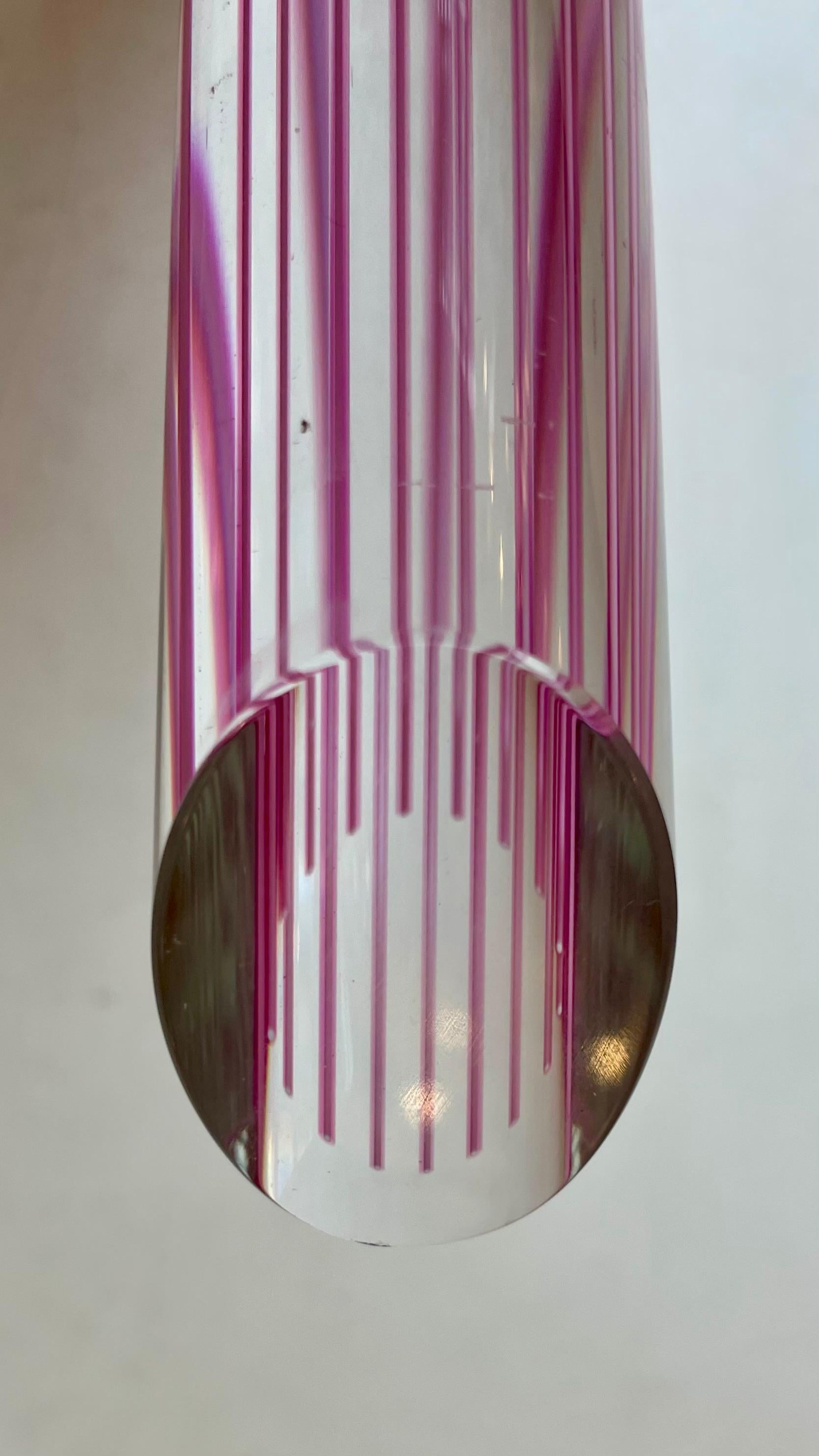 Striated Murano Ceiling Lamp, 1980s For Sale 5