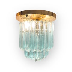 Striated Murano Ceiling Lamp, 1980s