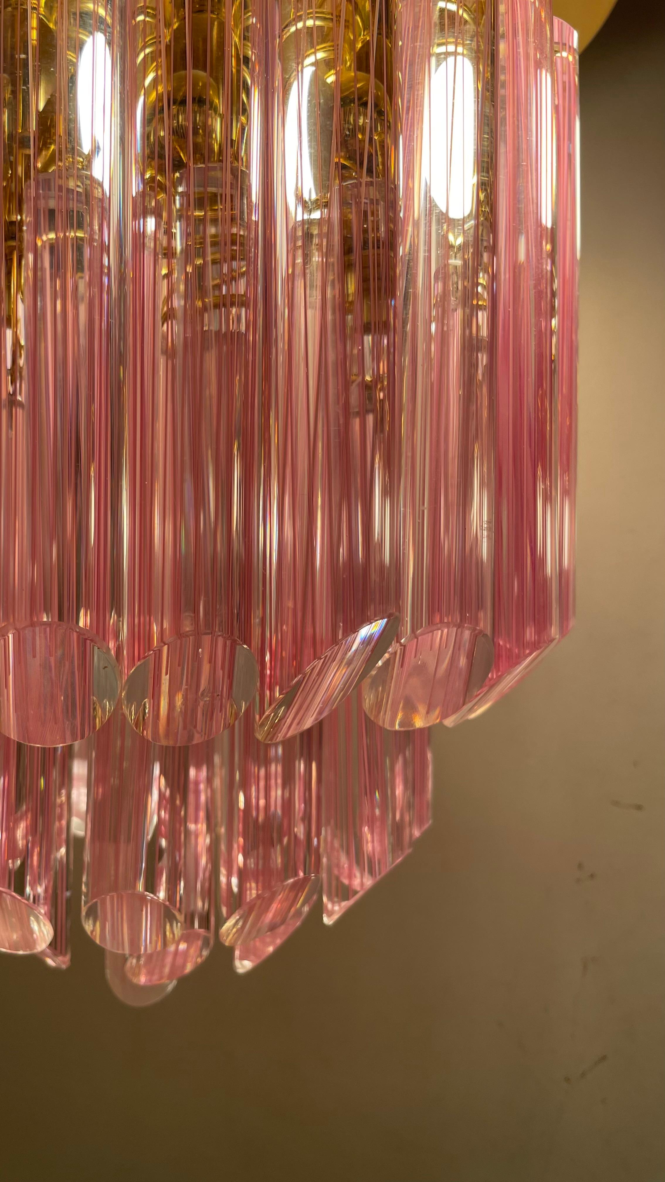 Italian Striated Murano Ceiling Lamp, 1980s For Sale