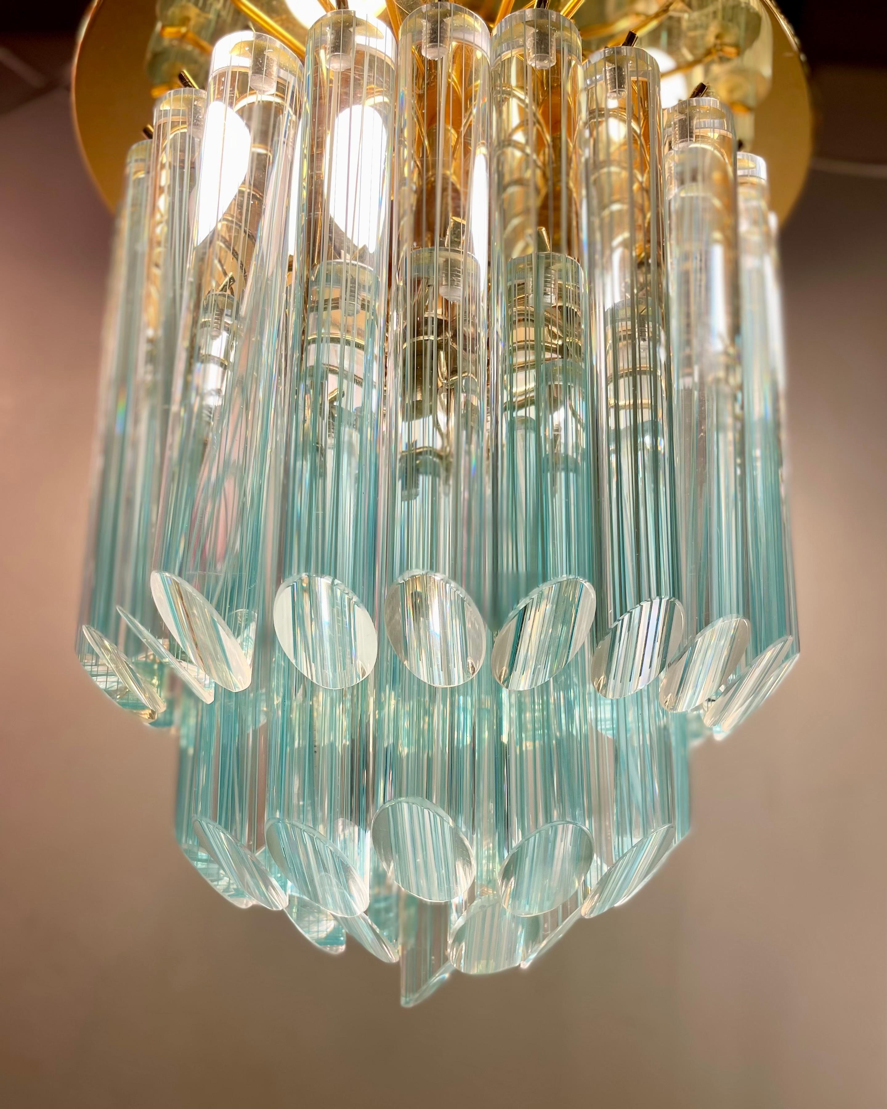 Italian Striated Murano Ceiling Lamp, 1980s For Sale