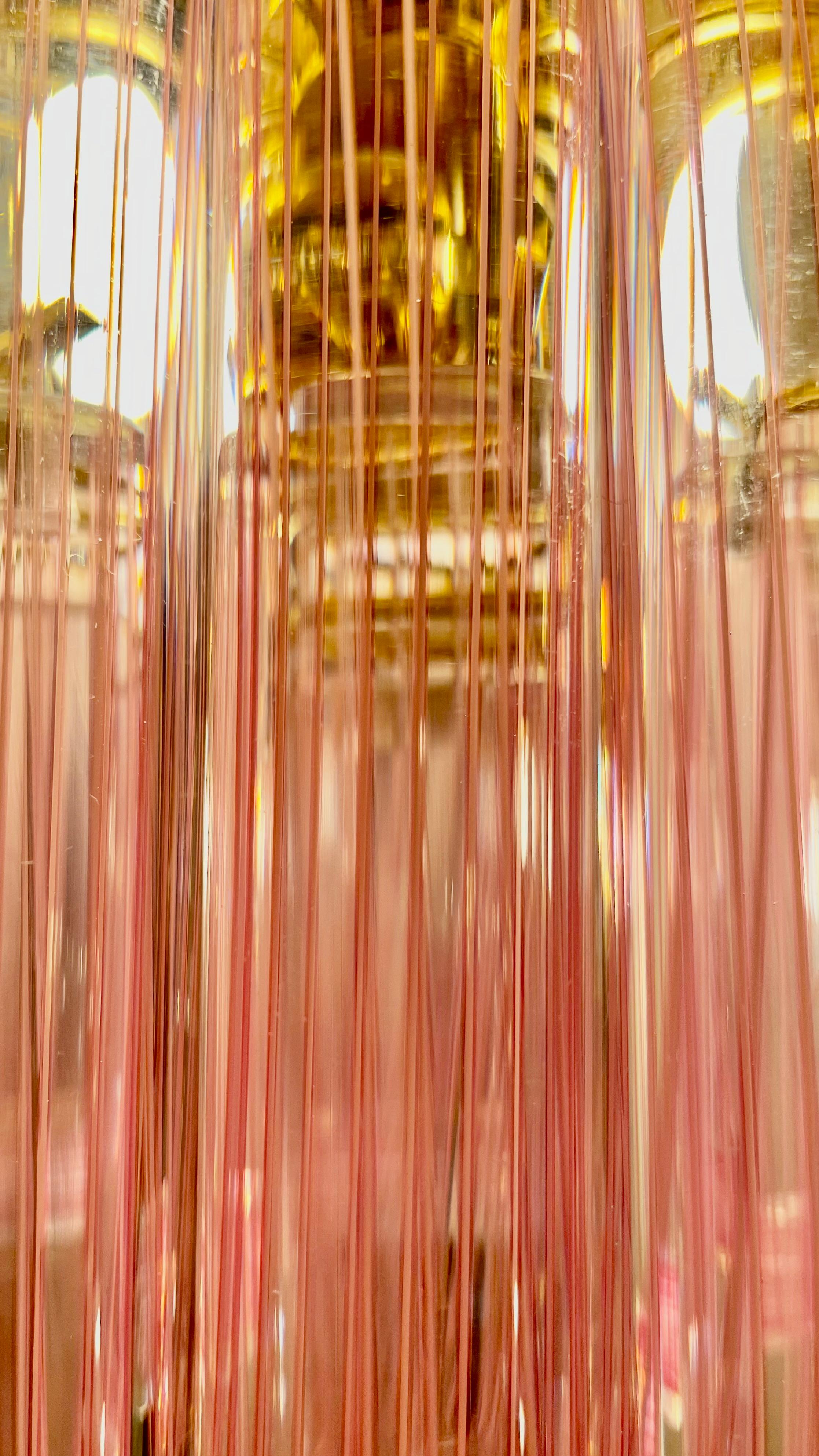 Striated Murano Ceiling Lamp, 1980s For Sale 1