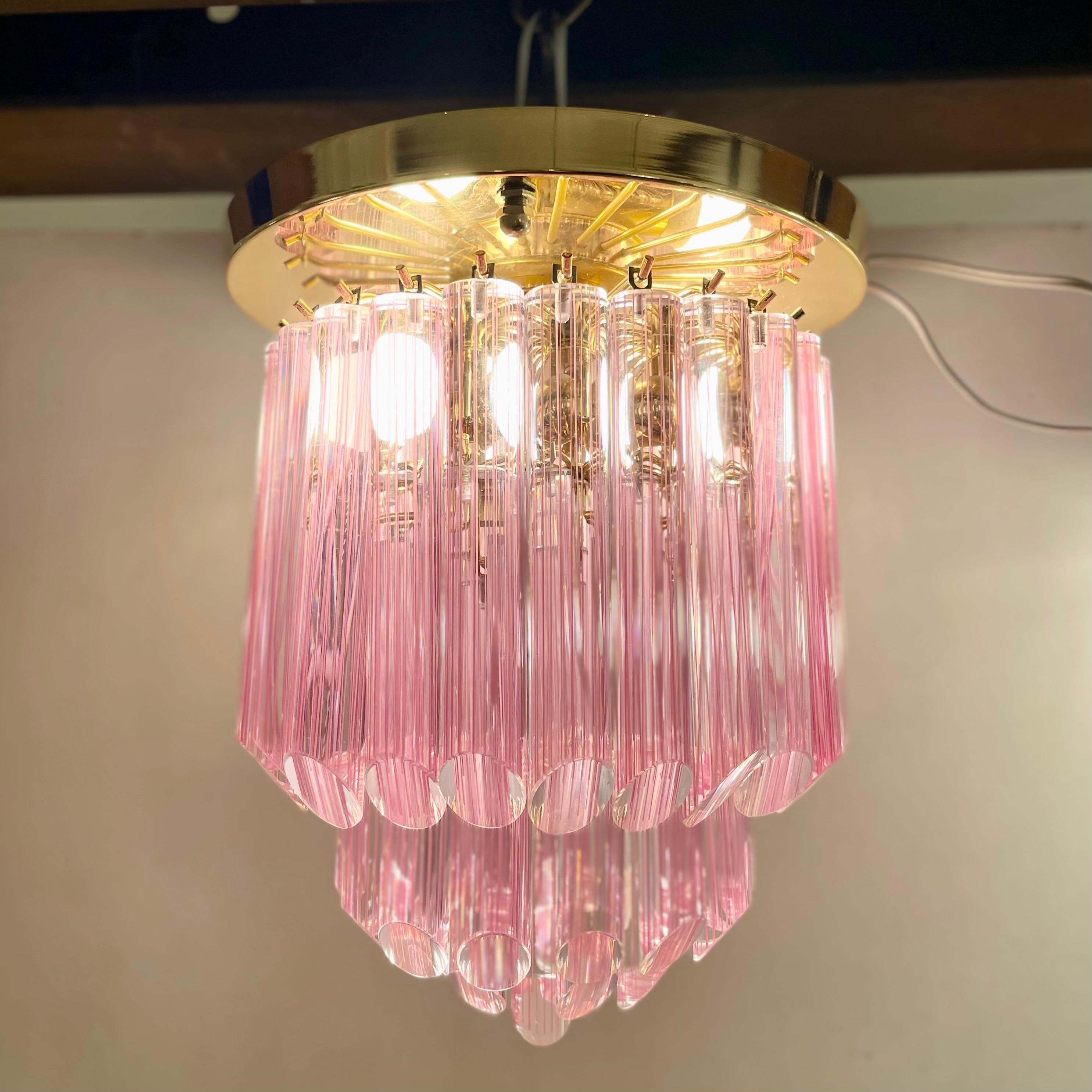 Striated Murano Ceiling Lamp, 1980s For Sale 2