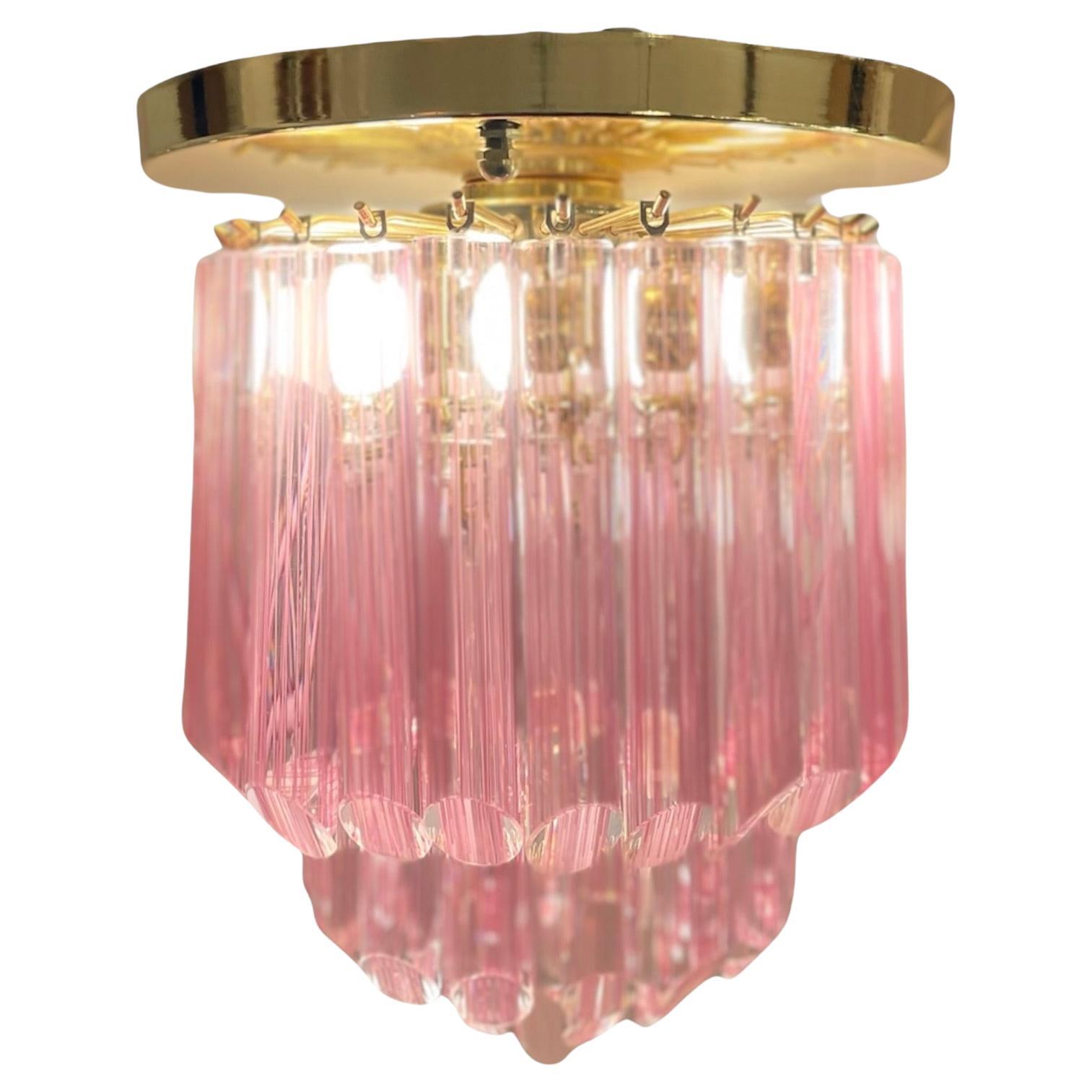 Striated Murano Ceiling Lamp, 1980s
