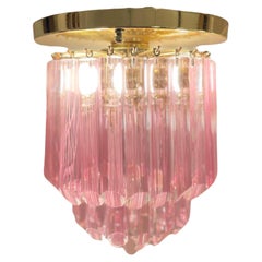 Striated Murano Ceiling Lamp, 1980s
