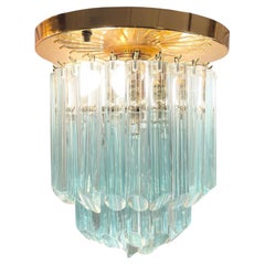 Striated Murano Ceiling Lamp, 1980s