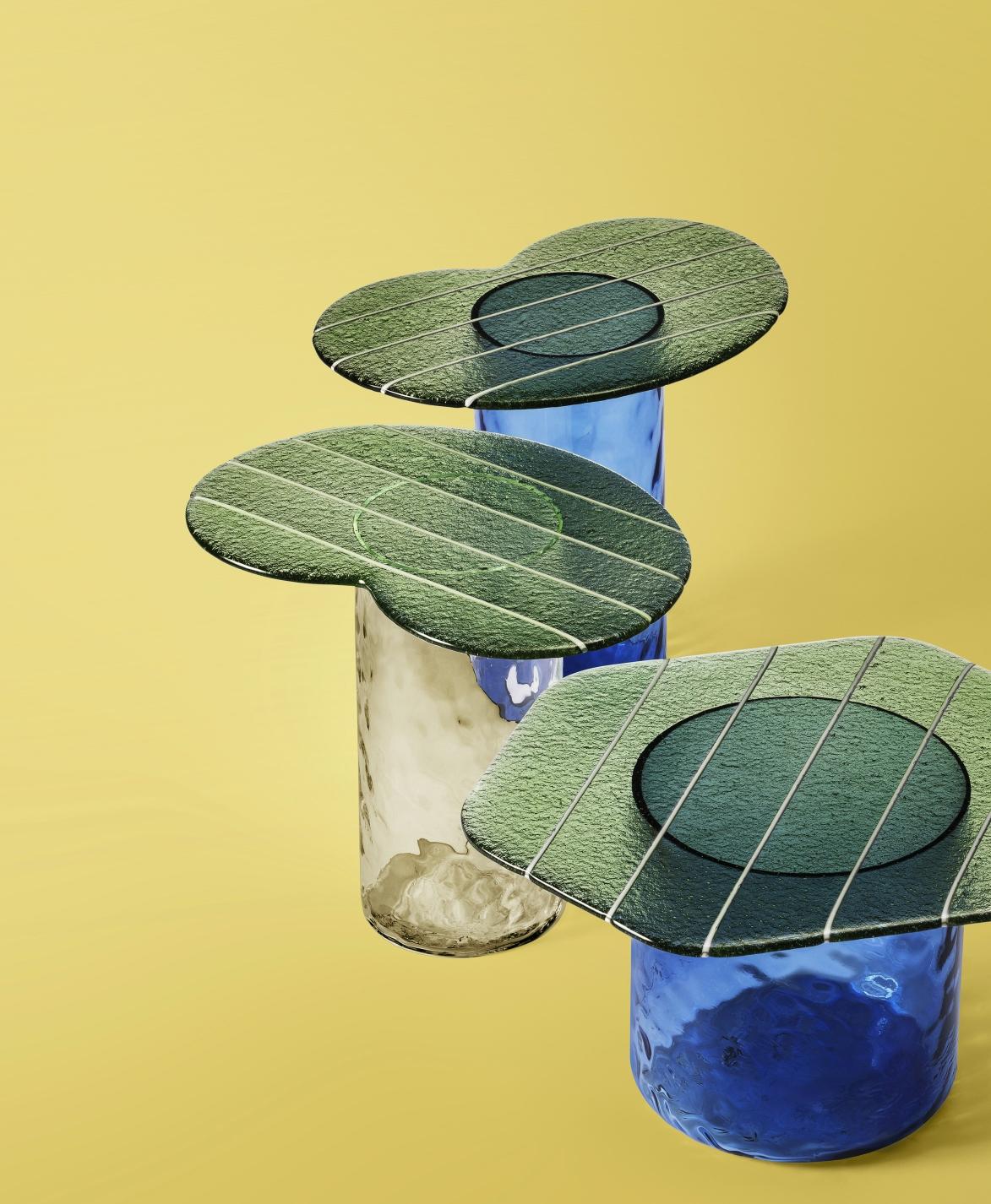 Moderne Table basse en verre de Murano Striche par Matteo Zorzenoni en vente