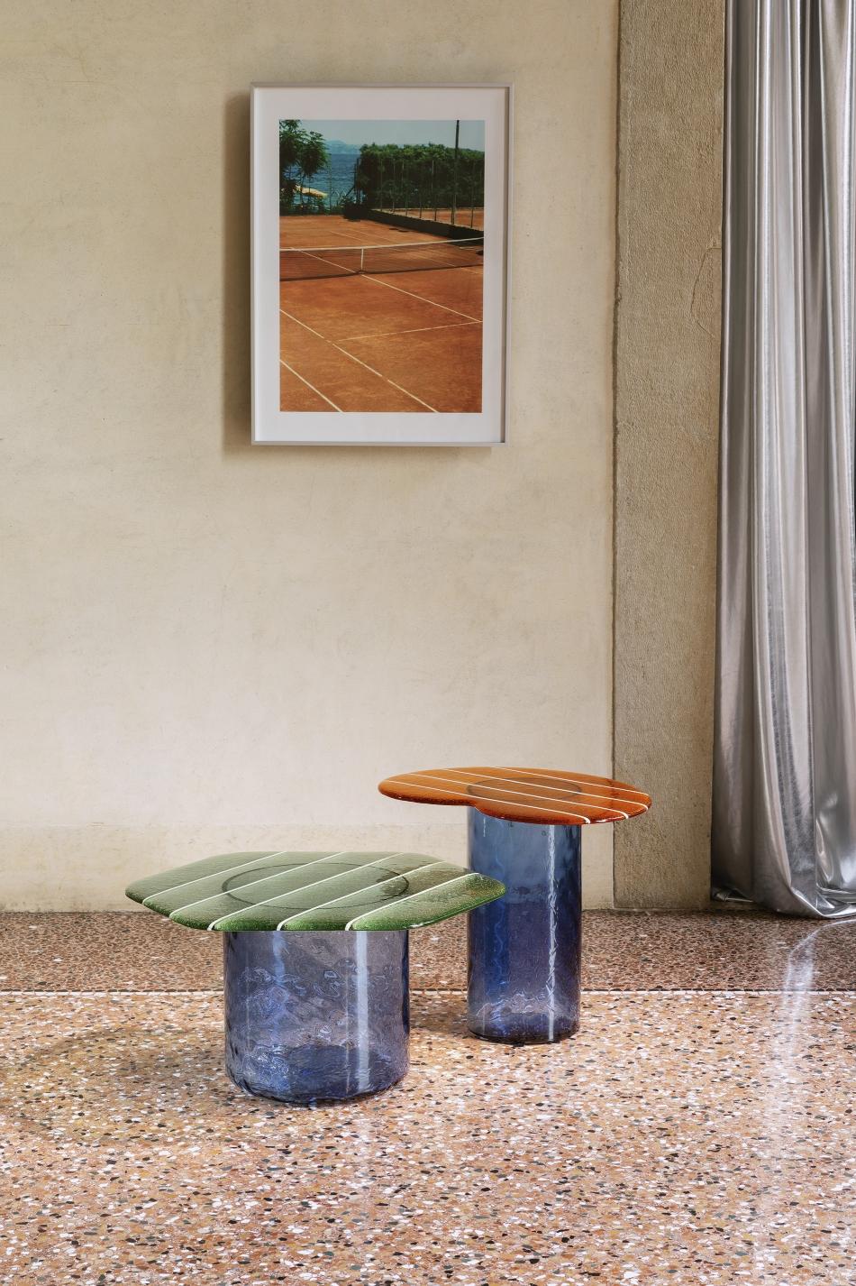 XXIe siècle et contemporain Table basse en verre de Murano Striche par Matteo Zorzenoni en vente