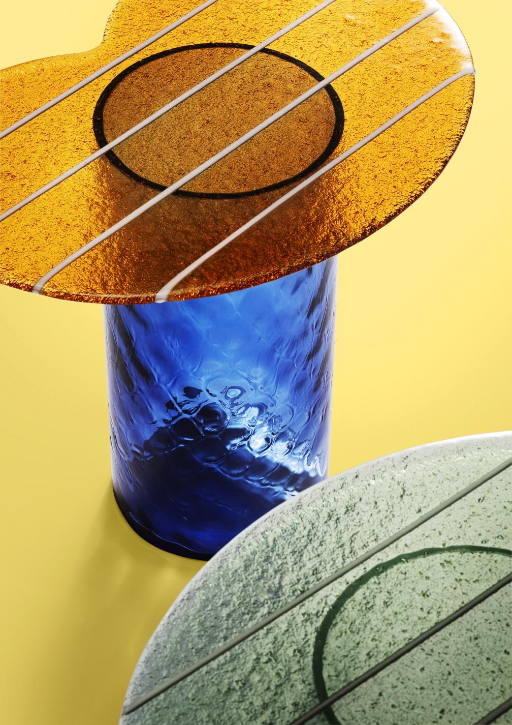 Table basse haute en verre de Murano Striche par Matteo Zorzenoni en vente 6