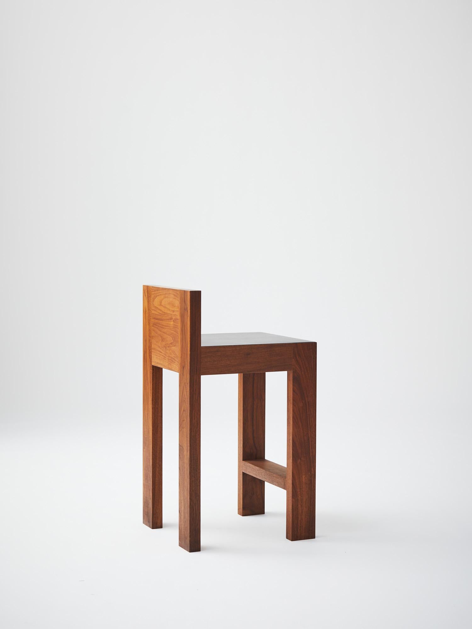 Strict Bar Stool in Walnut by Louise Liljencrantz, Sweden In New Condition For Sale In Stockholm, SE