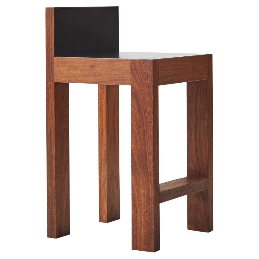 Strict Bar Stool in Walnut by Louise Liljencrantz, Sweden