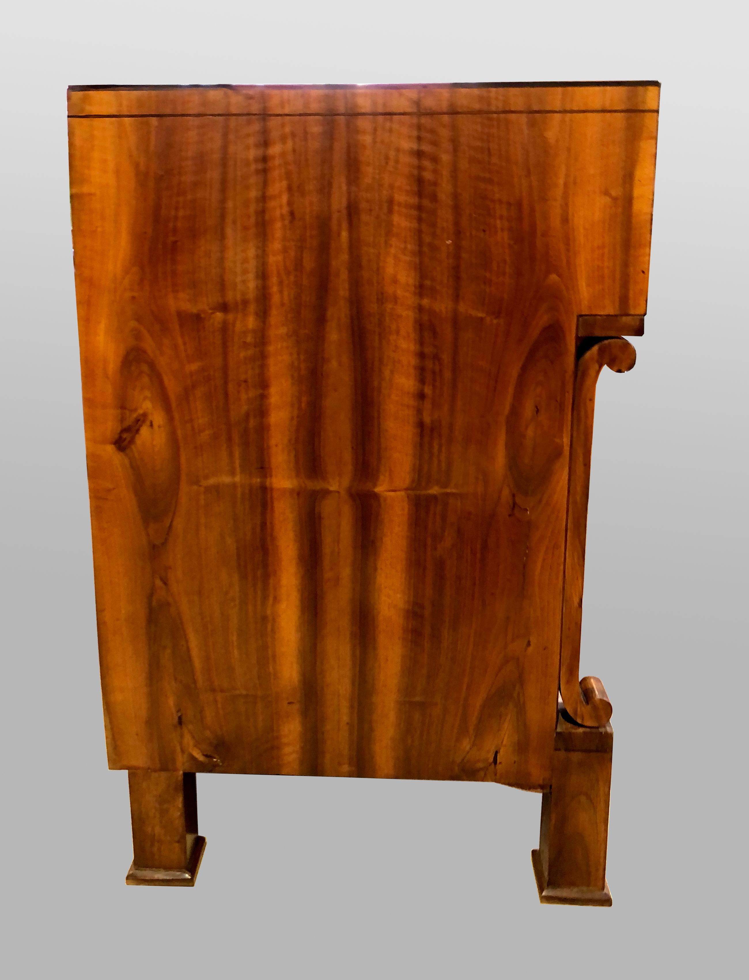 Veneer Strict Biedermeier Chest of Drawers Must Be Associated as Protomodern Furniture For Sale