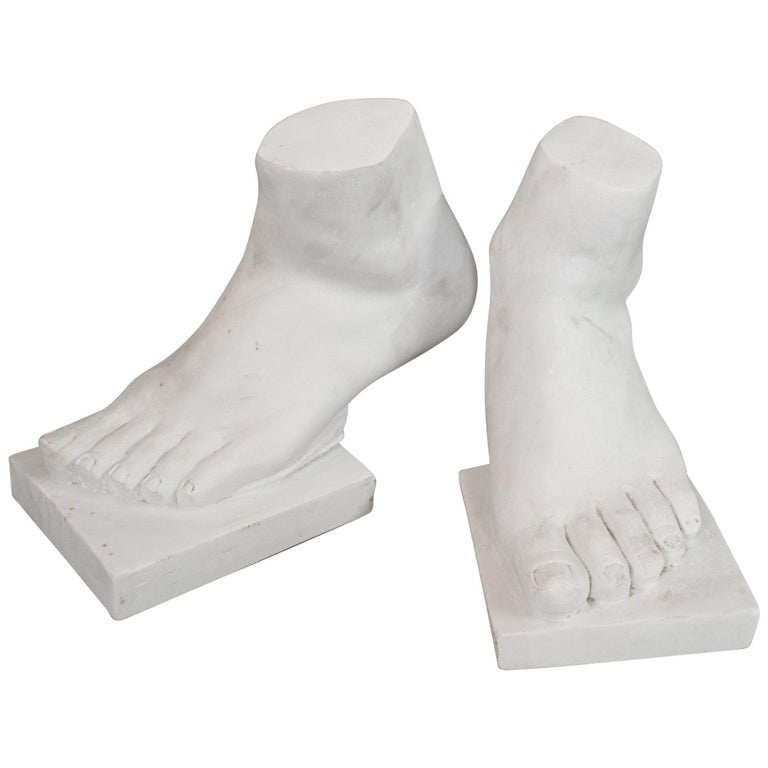 Strictly 2 Left Feet Pair Of Vintage Ornament Bookends Marble Decorative For Sale At 1stdibs