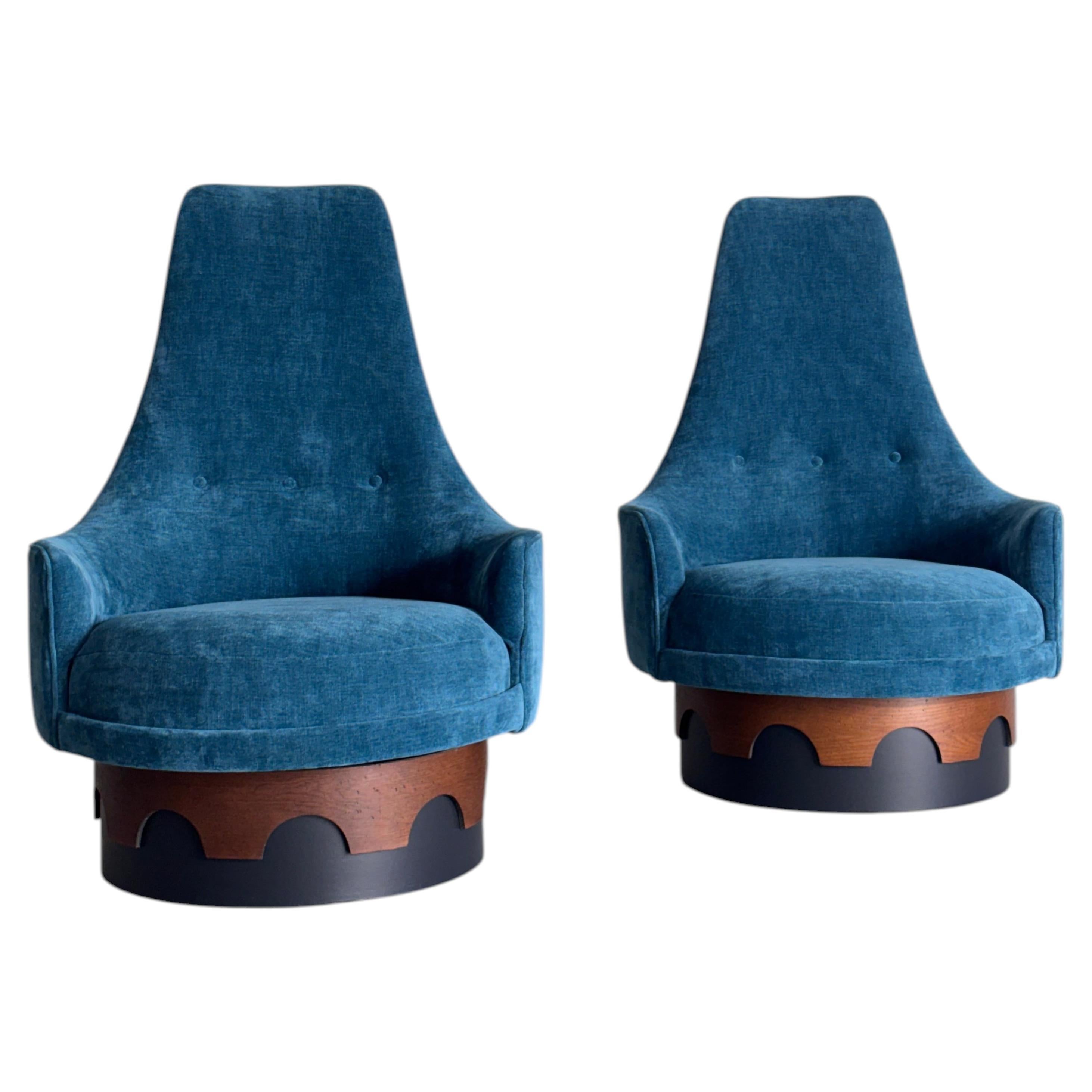 Pareja de sillas giratorias Strictly Spanish, Adrian Pearsall para Craft Associates