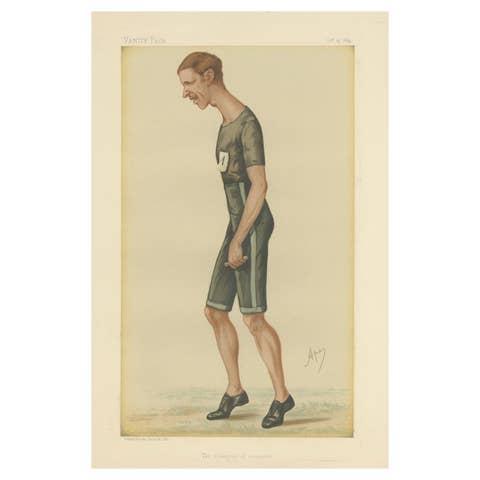Stride of a Champion: The Timeless Caricature Walter George, Vanity Fair 1884