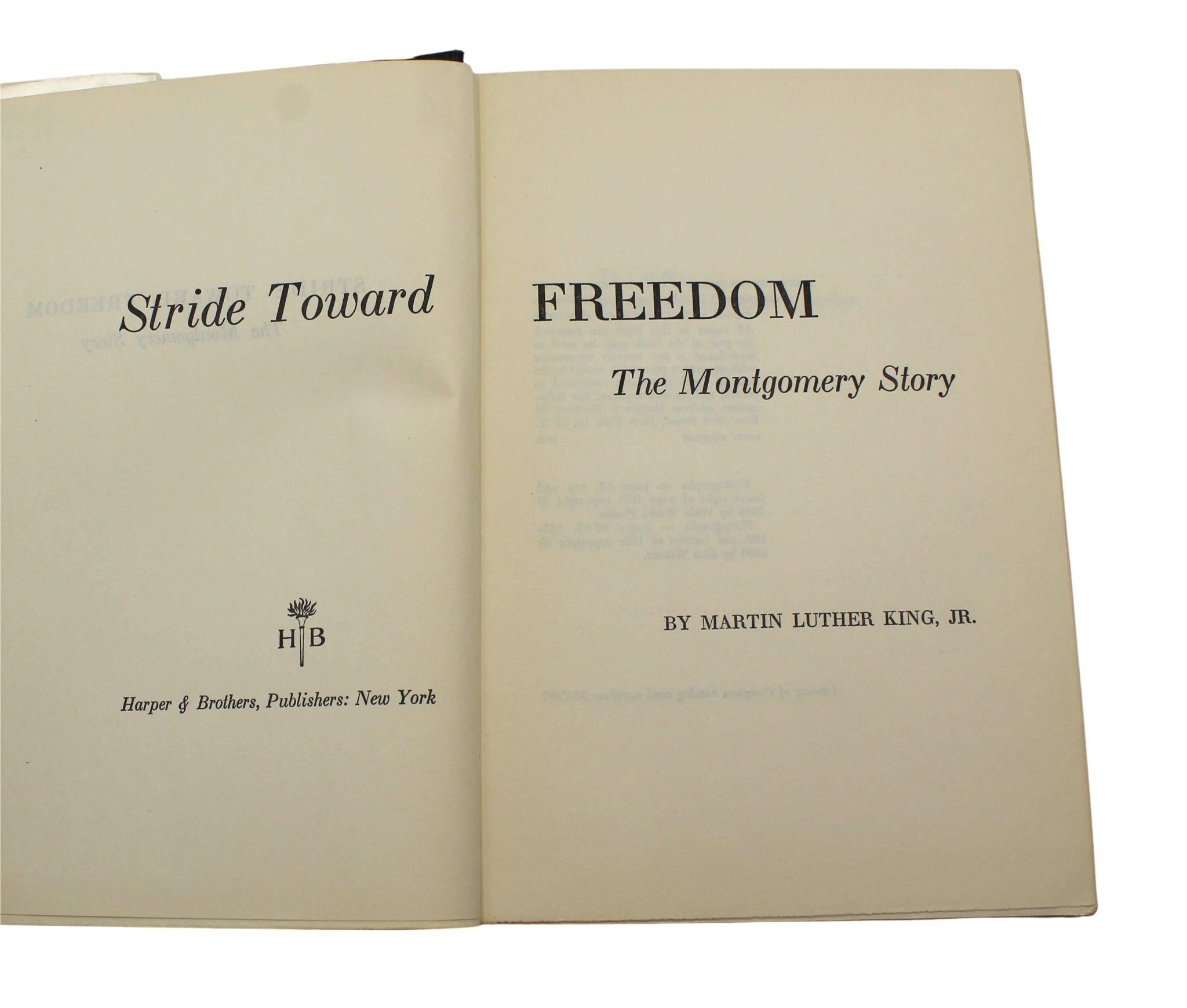 Milieu du XXe siècle Stride Toward Freedom de Martin Luther King, Jr., première édition, 1958 en vente