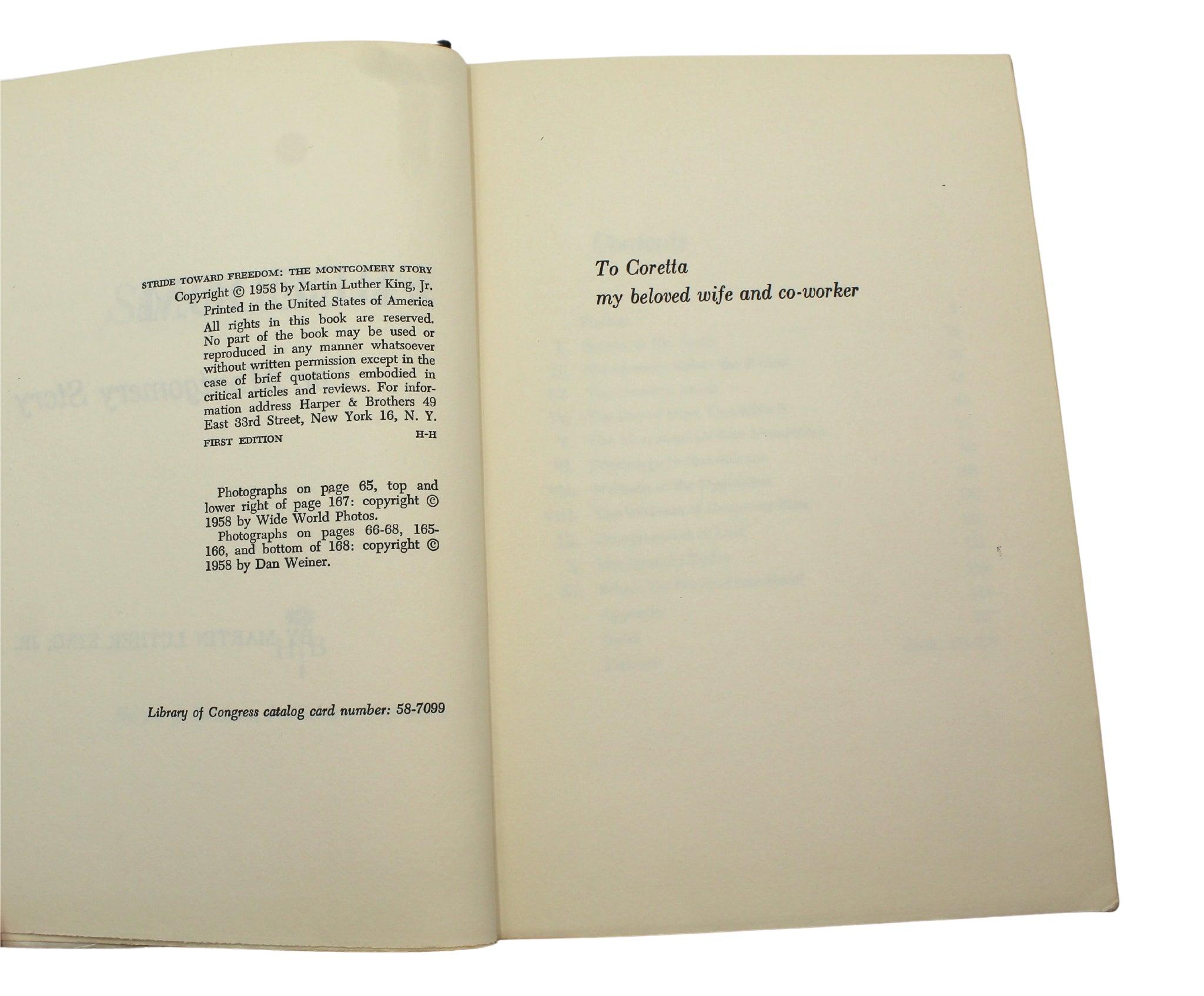 Stride Toward Freedom de Martin Luther King, Jr., première édition, 1958 en vente 1