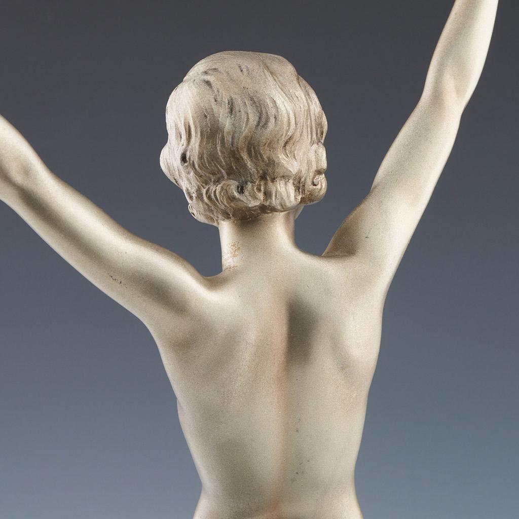 'Striding Woman' Ferdinand Preiss Art Deco Bronze Sculpture of a Nude Woman For Sale 6