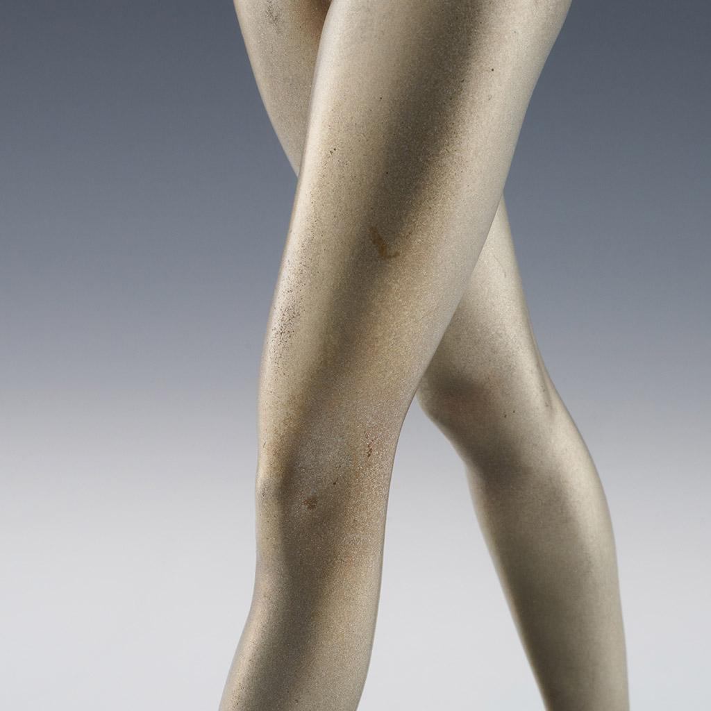 'Striding Woman' Ferdinand Preiss Art Deco Bronze Sculpture of a Nude Woman For Sale 7