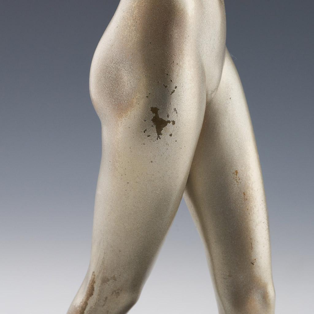 'Striding Woman' Ferdinand Preiss Art Deco Bronze Sculpture of a Nude Woman For Sale 8