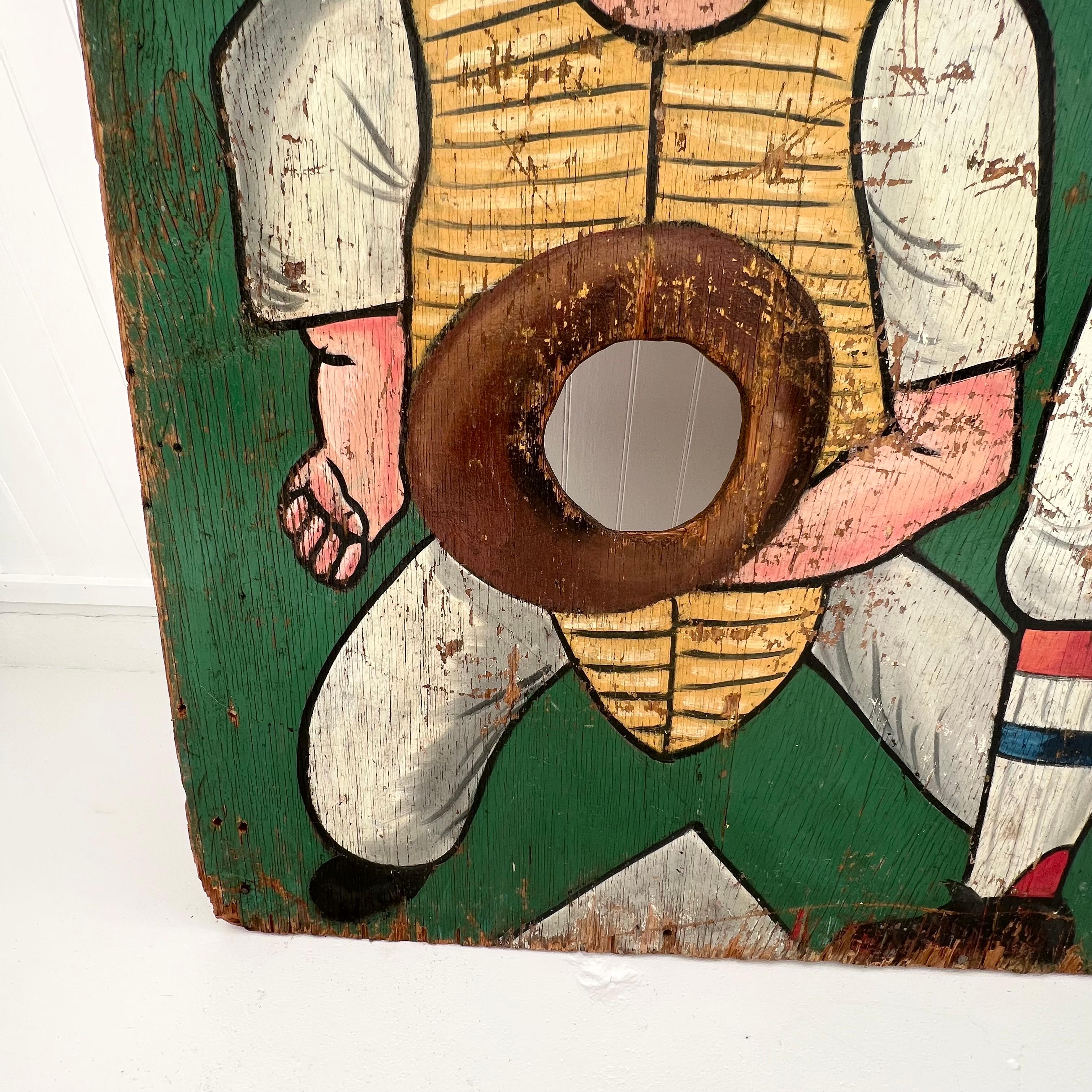 'Strike ‘Em Out’ Carnival Toss Sign, 1940s USA For Sale 4