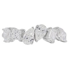 Striking 1.10ct Mixed-Cut Natural Diamond Ring in 18K White Gold