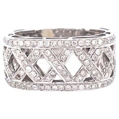 Striking 14k White Gold Square Diamond Ring