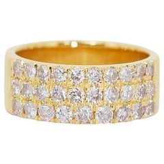 Bague en or jaune 18 carats avec diamant rond brillant de 1,70 carat