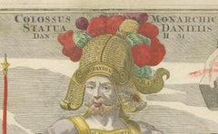 Striking 1740 Engraving of Colossus Depicting King Nebuchadnezzar's Dream