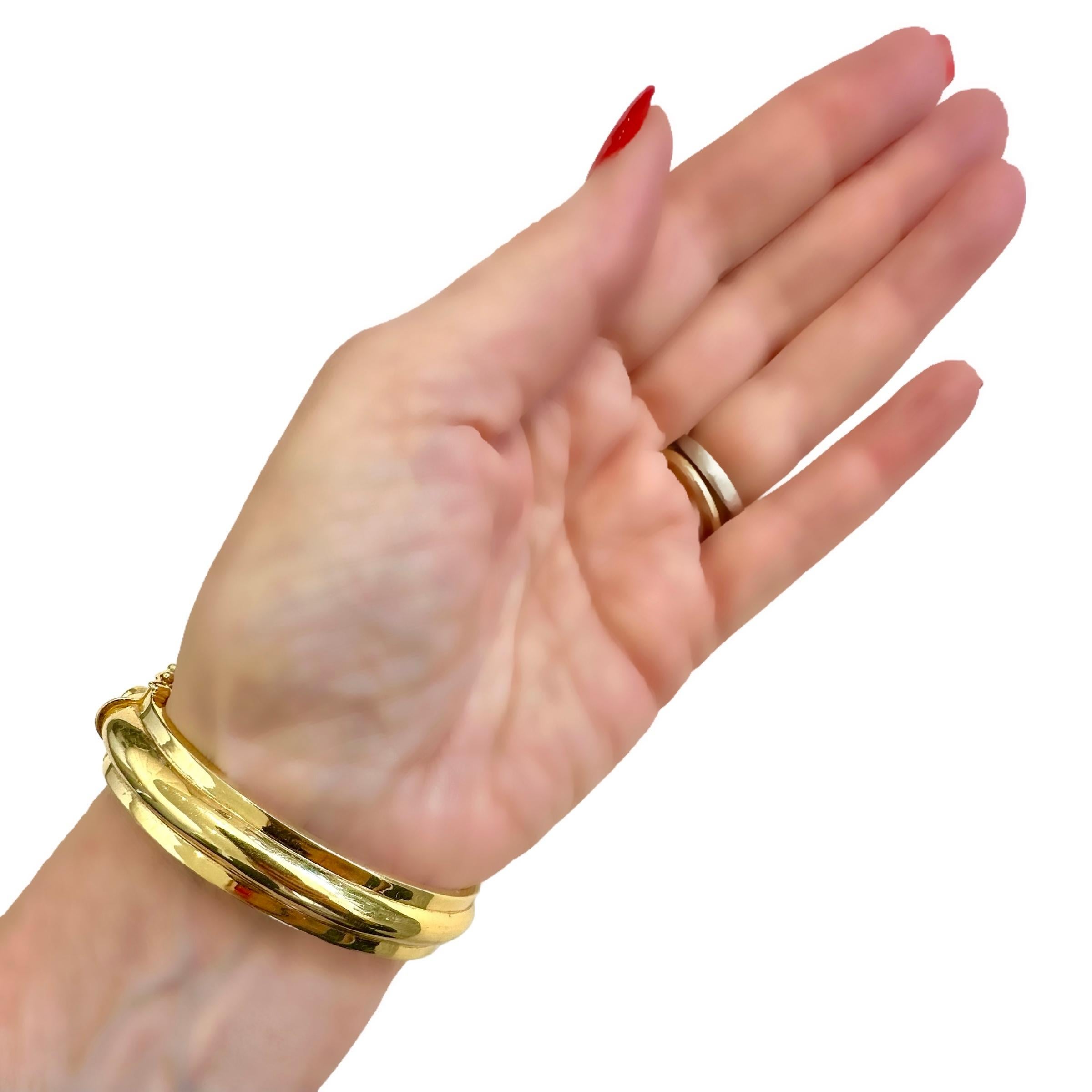 Striking 18K Yellow & White Gold Diamond & Sapphire Encrusted Cuff Bracelet For Sale 8
