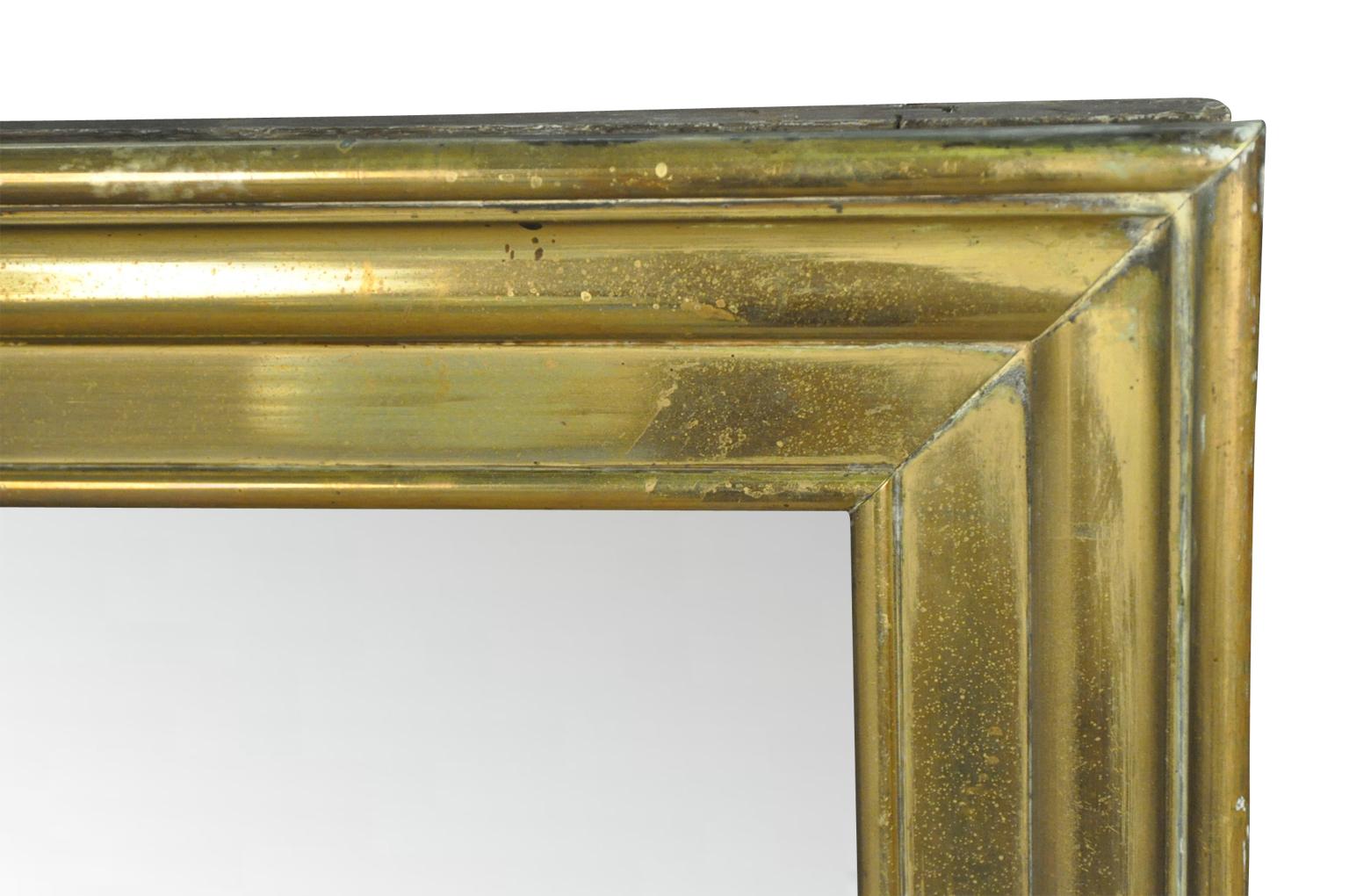 Brass Striking 19th Century French Mirror For Sale