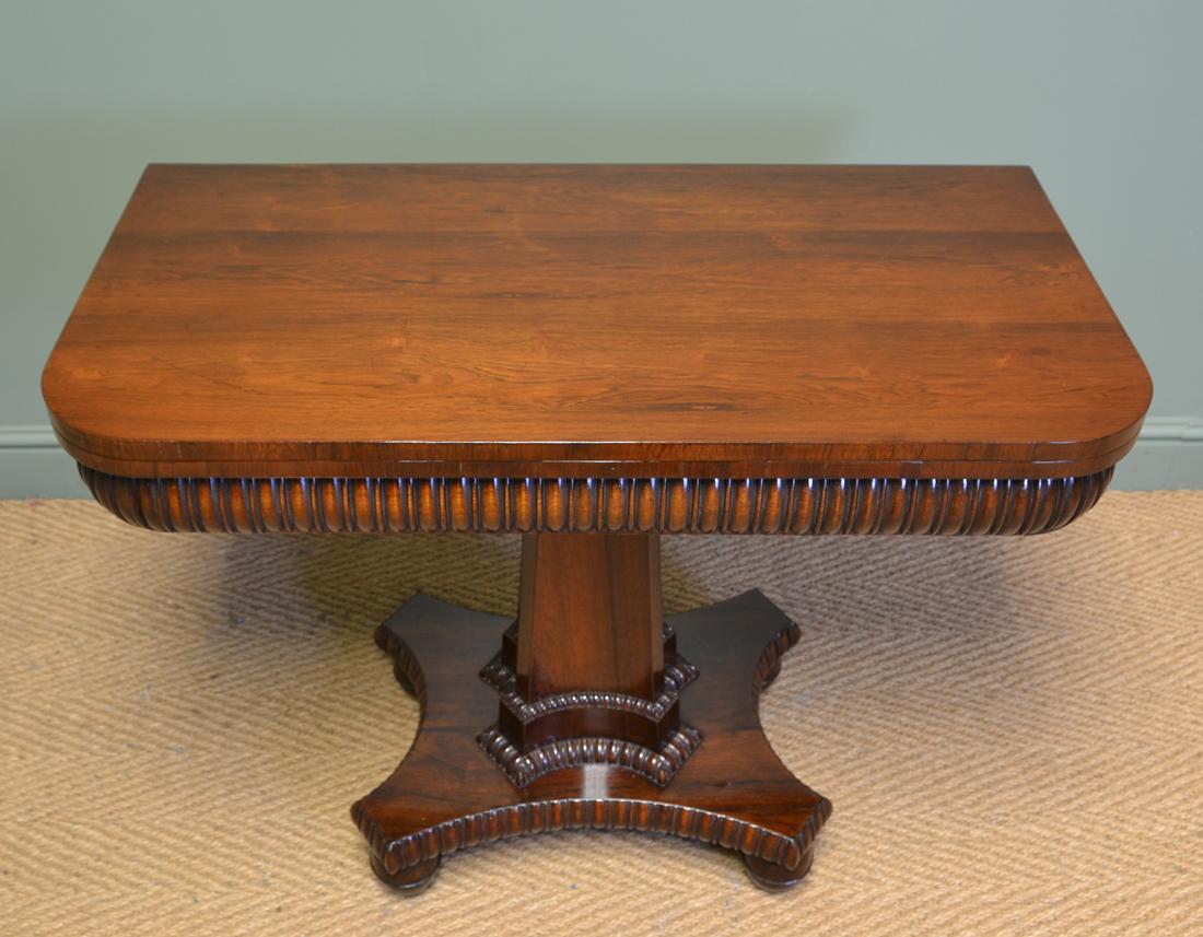 Striking 19th Century William IV Rosewood Antique Tea Table, Games Table In Good Condition For Sale In Link 59 Business Park, Clitheroe
