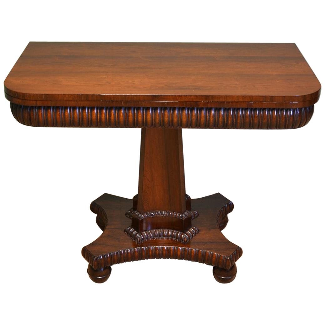 Striking 19th Century William IV Rosewood Antique Tea Table, Games Table For Sale