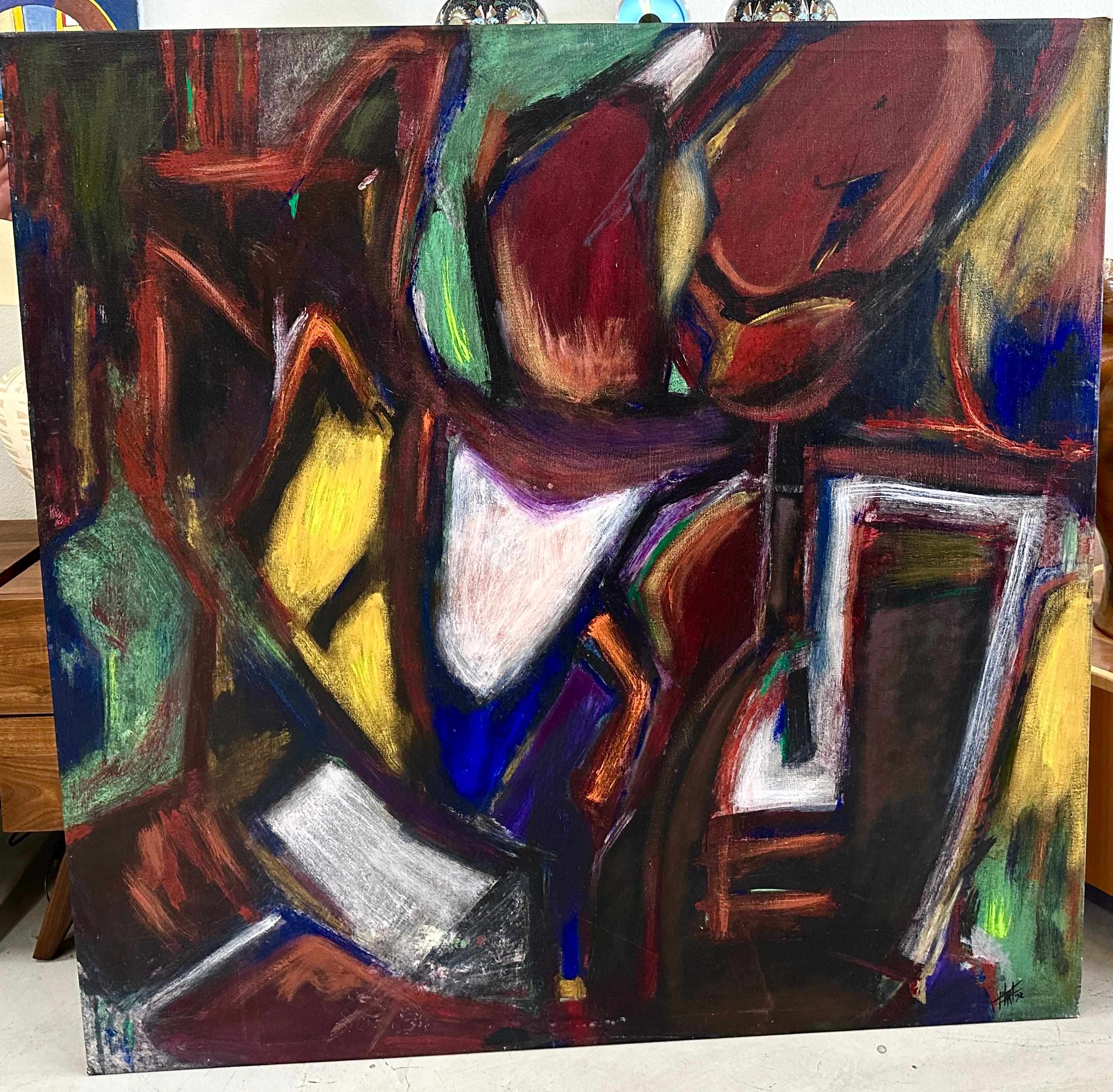 Abstrait saisissant de Terrance Hart, 1992, Mère et enfant en vente 1