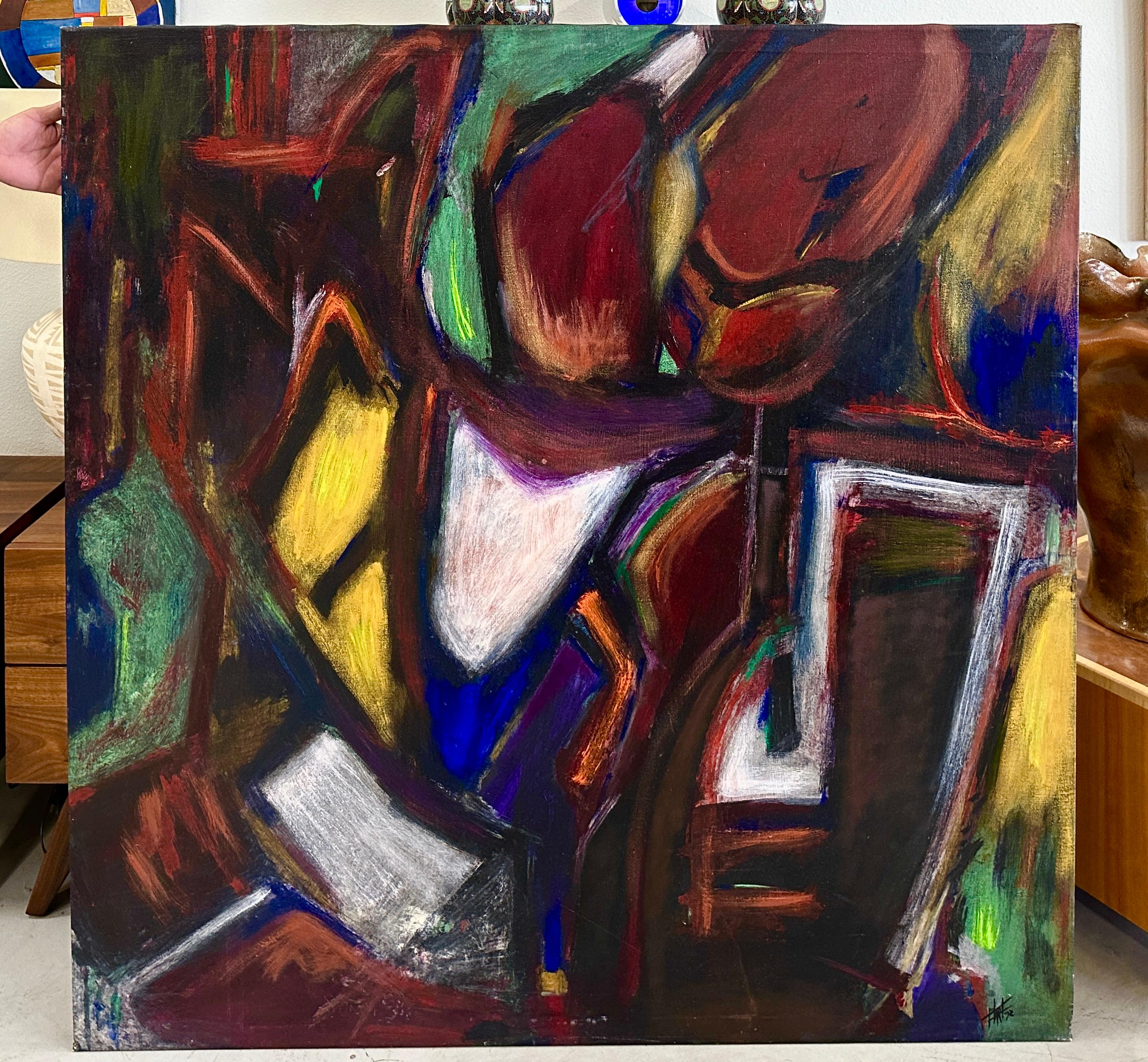 Abstrait saisissant de Terrance Hart, 1992, Mère et enfant en vente 2