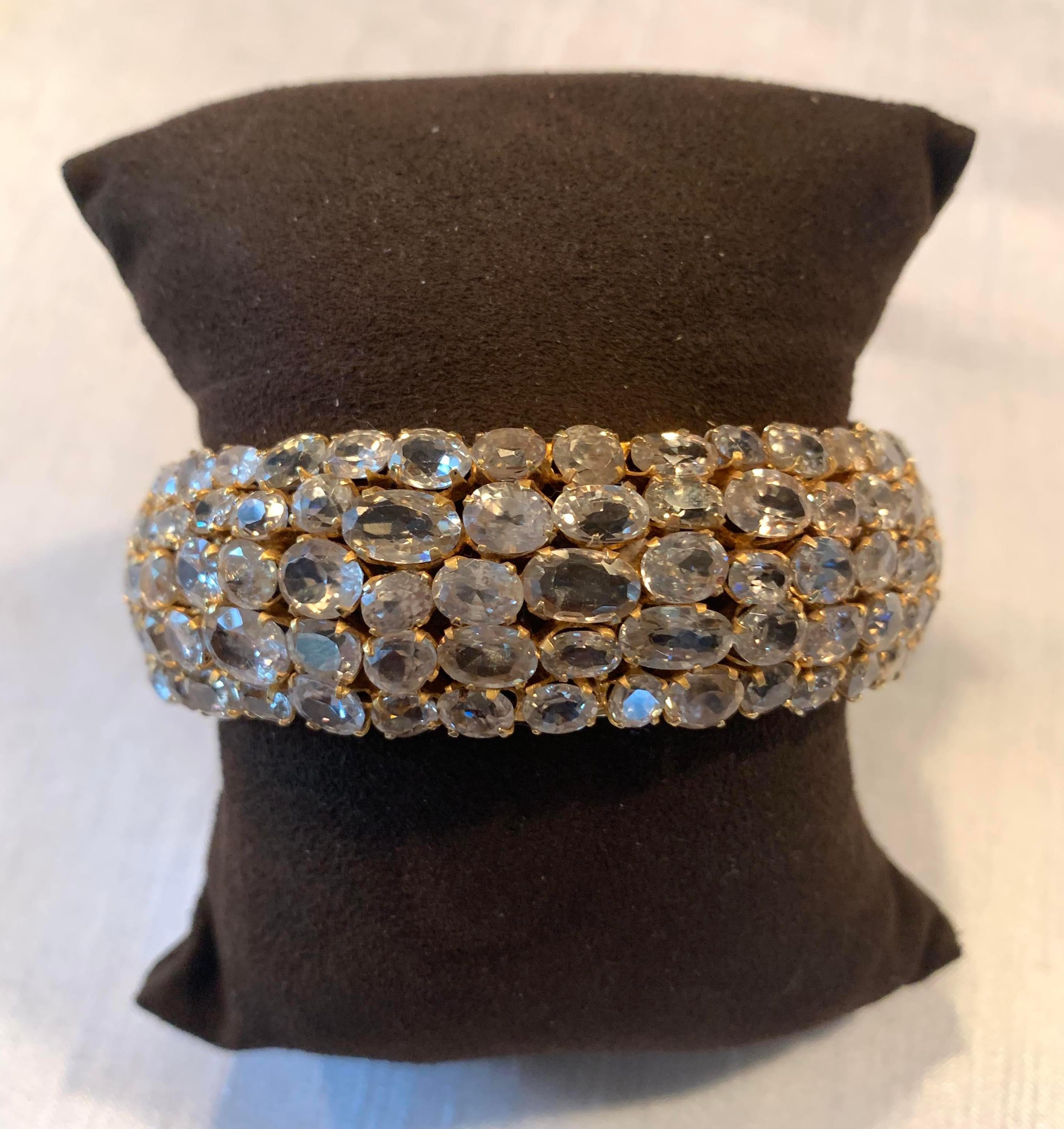Rose Cut Striking All-around Golden Rutilated Quartz Vermeil Bangle Bracelet