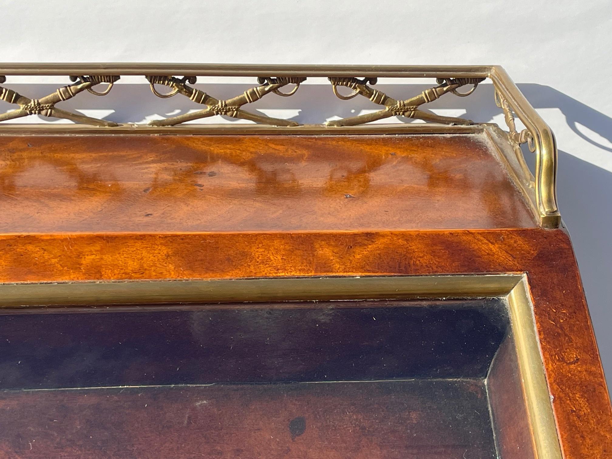 Striking Althorp Collection Mahogany and Brass Bachelor's Chest and Book Cabinet 6