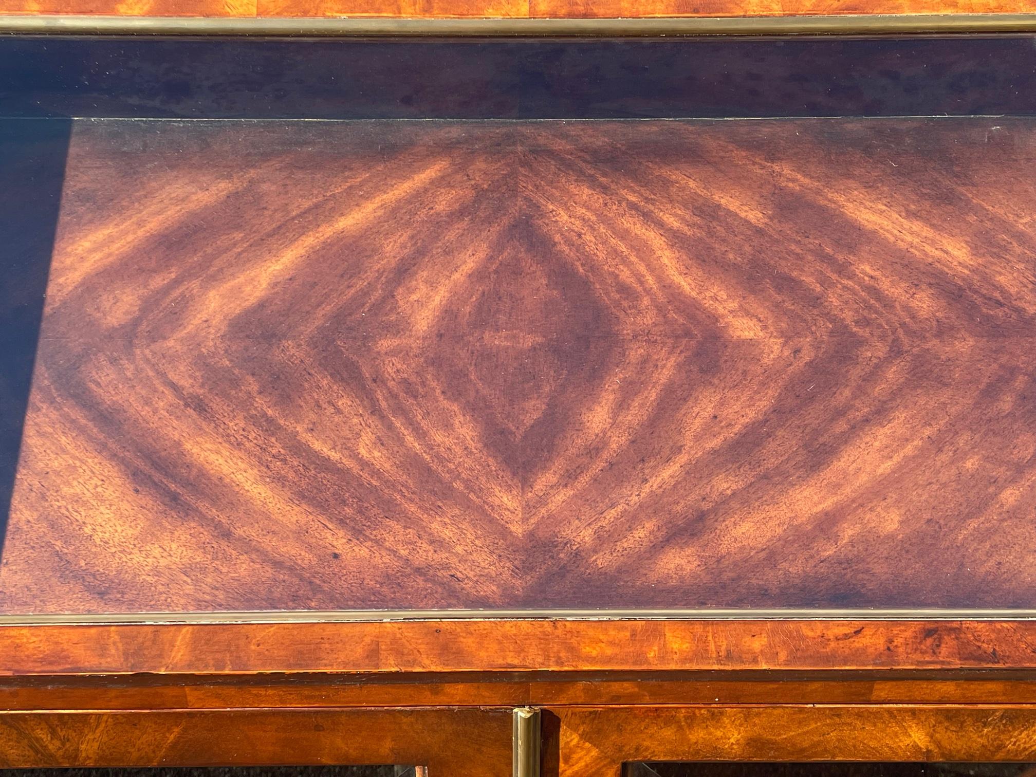 Striking Althorp Collection Mahogany and Brass Bachelor's Chest and Book Cabinet 8